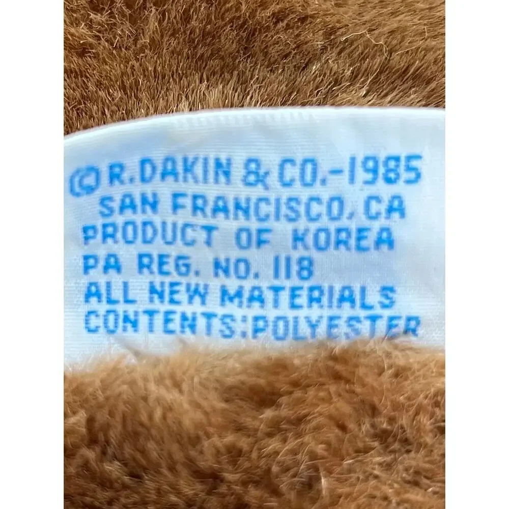 Vintage DAKIN 1985 chololate brown stuffed teddy bear 13